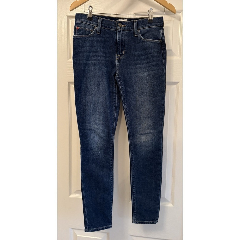 Hudson Skinny Jeans Womens 27 Dark Wash Blue Mid Rise Stretch Denim 26 Inseam